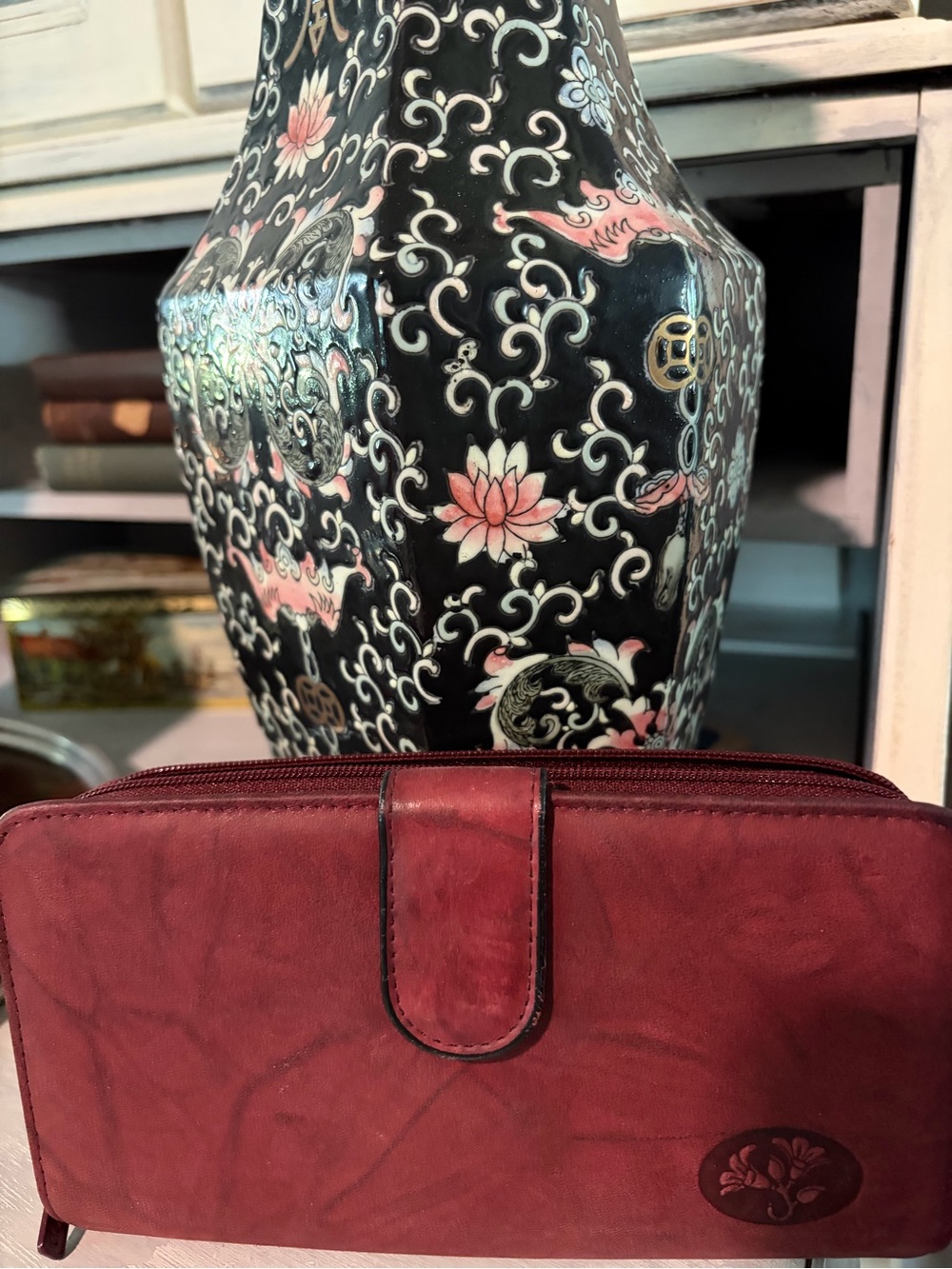 NWT Vintage Buxton Heiress Model 3 Burgundy Leather Organizer Clutch Wallet